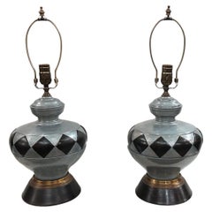Pair of Midcentury Metal  Lamps