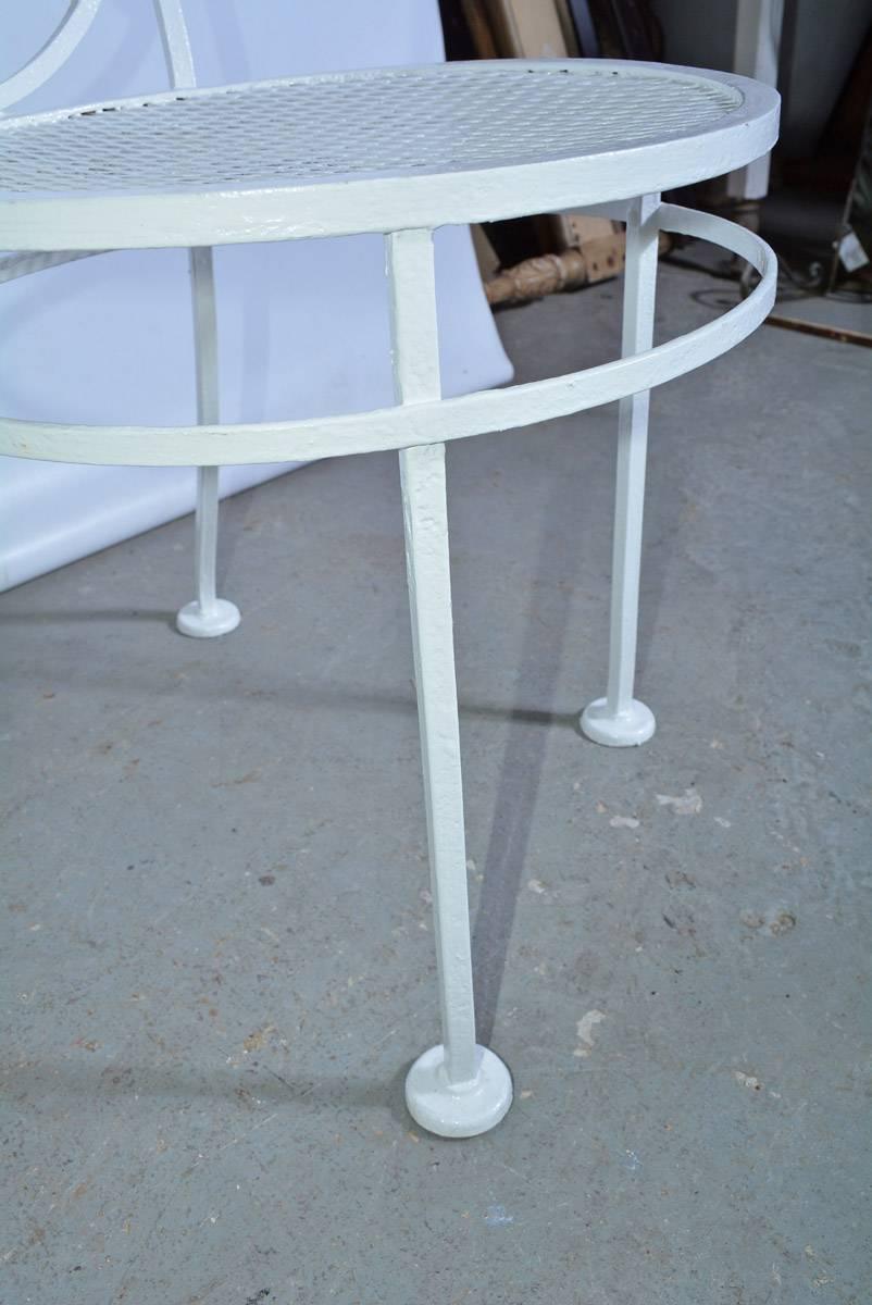 Painted Pair of Midcentury Metal Patio or Garden Chairs