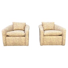 Pair of Midcentury Milo Baughman Swivel Chairs