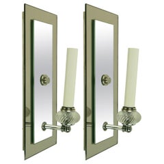 Pair of Midcentury Mirror Sconce