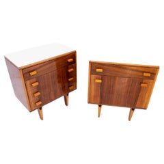 Paire de tables de chevet modernes du milieu du siècle dernier, Tchécoslovaquie, 1970