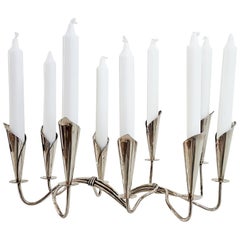 Paire de chandeliers modernes du milieu du siècle par Hans Jensen Danemark