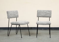 Pair of Midcentury Modern Case Study Iron Chairs with Cowtan Performance Fabric