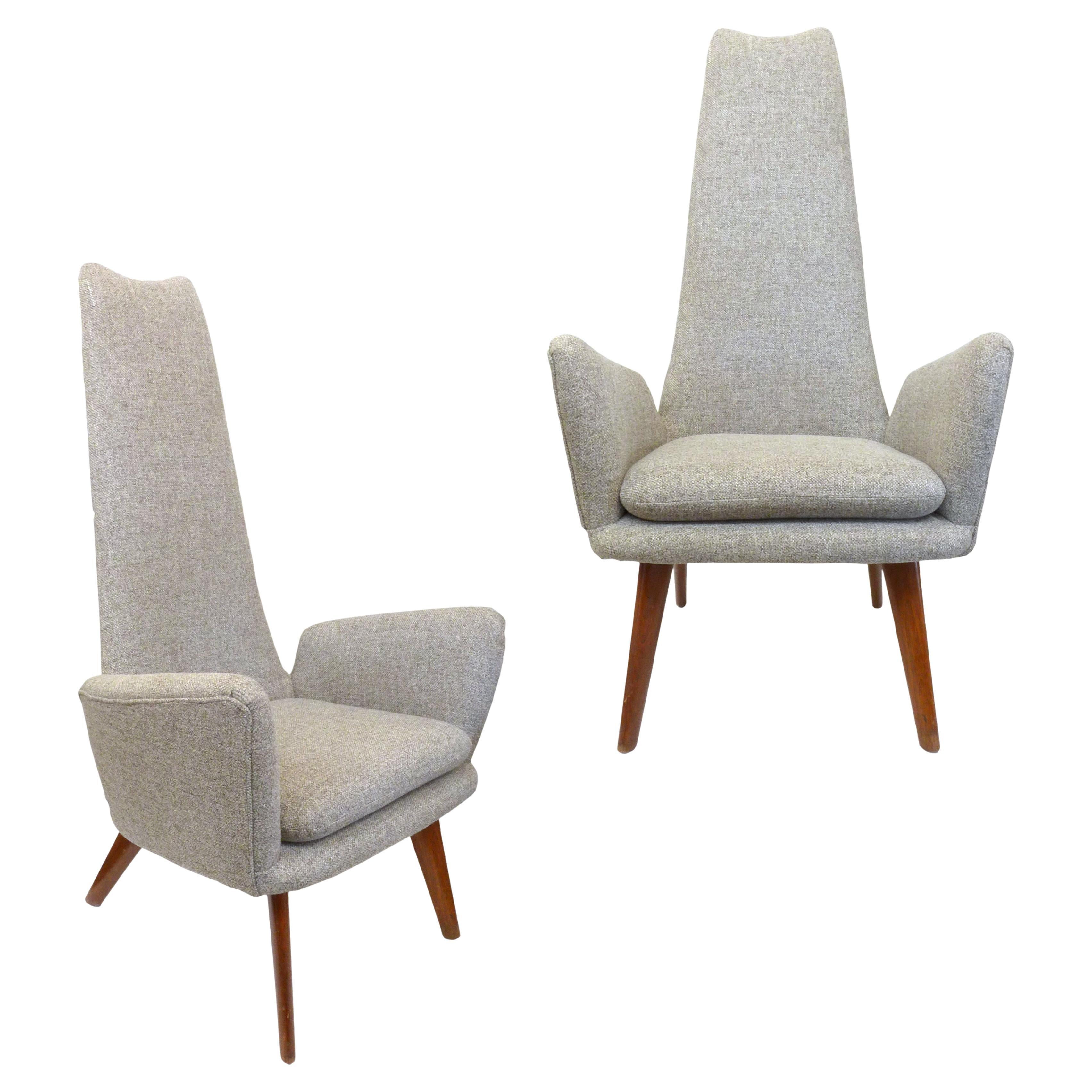Pair of Mid-Century Modern Scandinavian Lounge Chairs For Sale