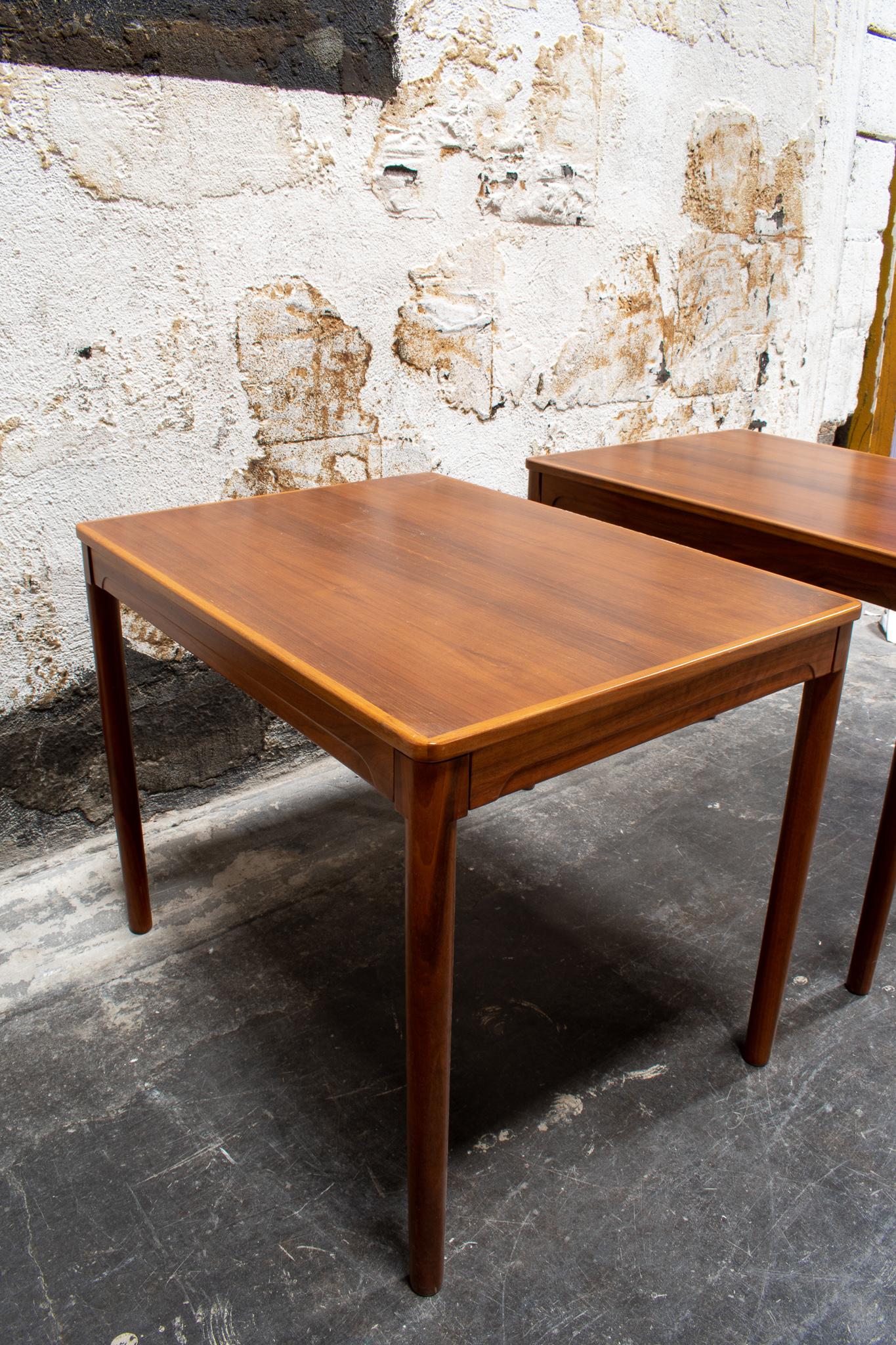 This pair of Mid-Century Modern tables would make the perfect minimal addition to any room. Simple, streamlined, classic design in excellent vintage condition.