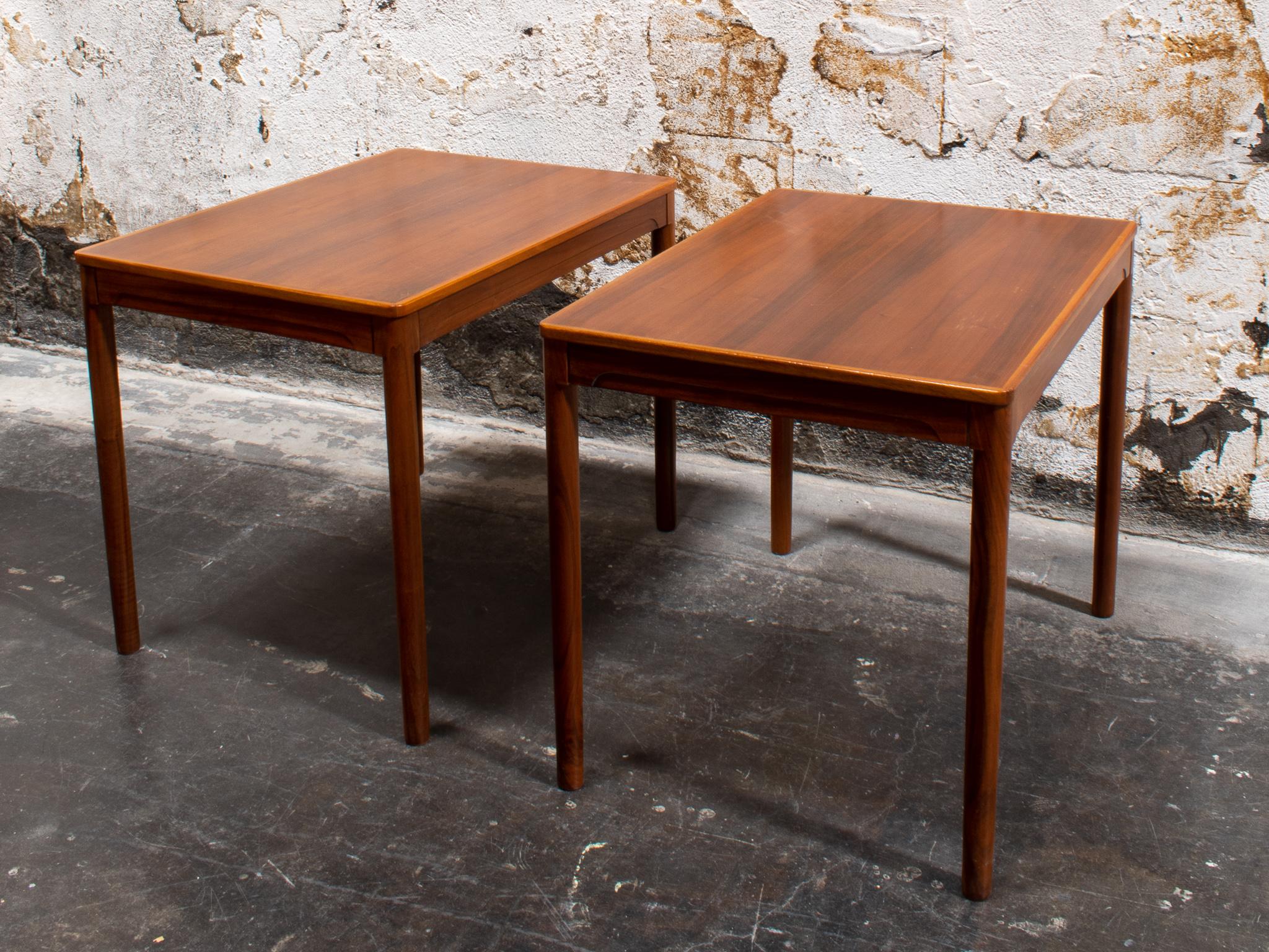 Swedish Pair of Mid-Century Modern Side or End Tables in Teak For Sale