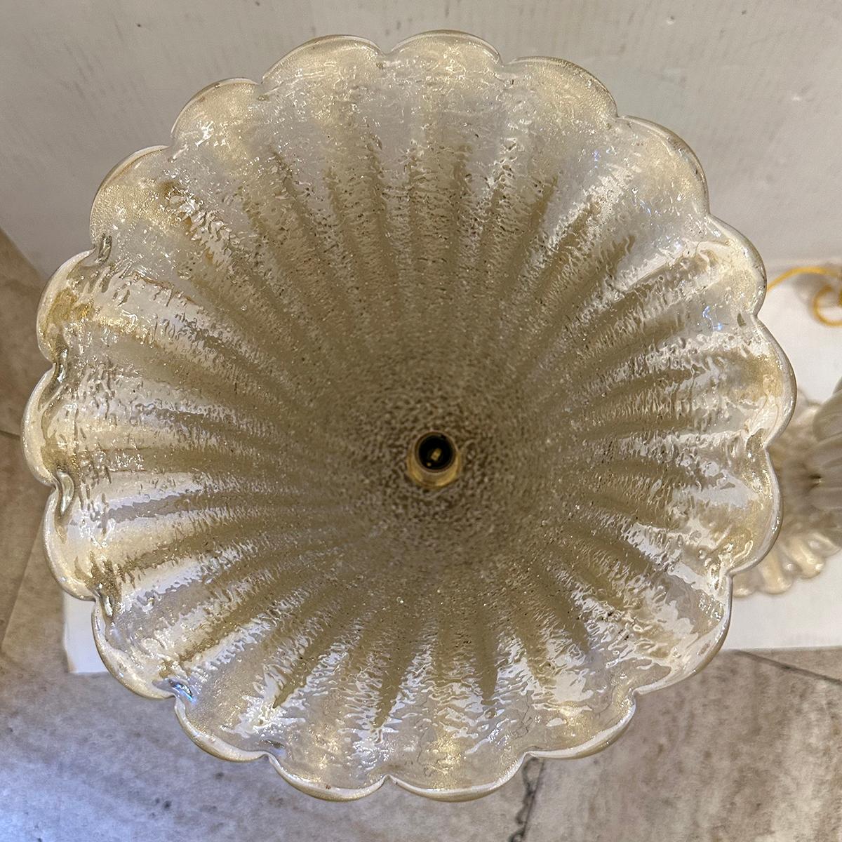 Metà XX secolo Coppia di lampade in vetro di Murano del Medioevo in vendita