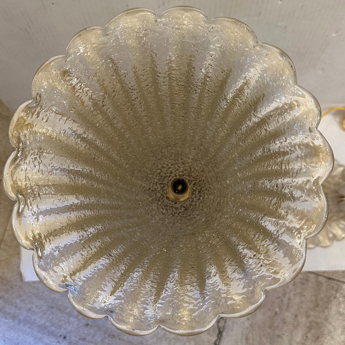 Milieu du XXe siècle Paire de lampes en verre de Murano du milieu du siècle dernier en vente