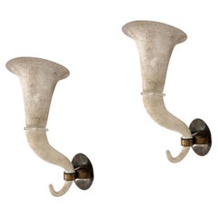 Pair of Midcentury Murano Glass Sconces
