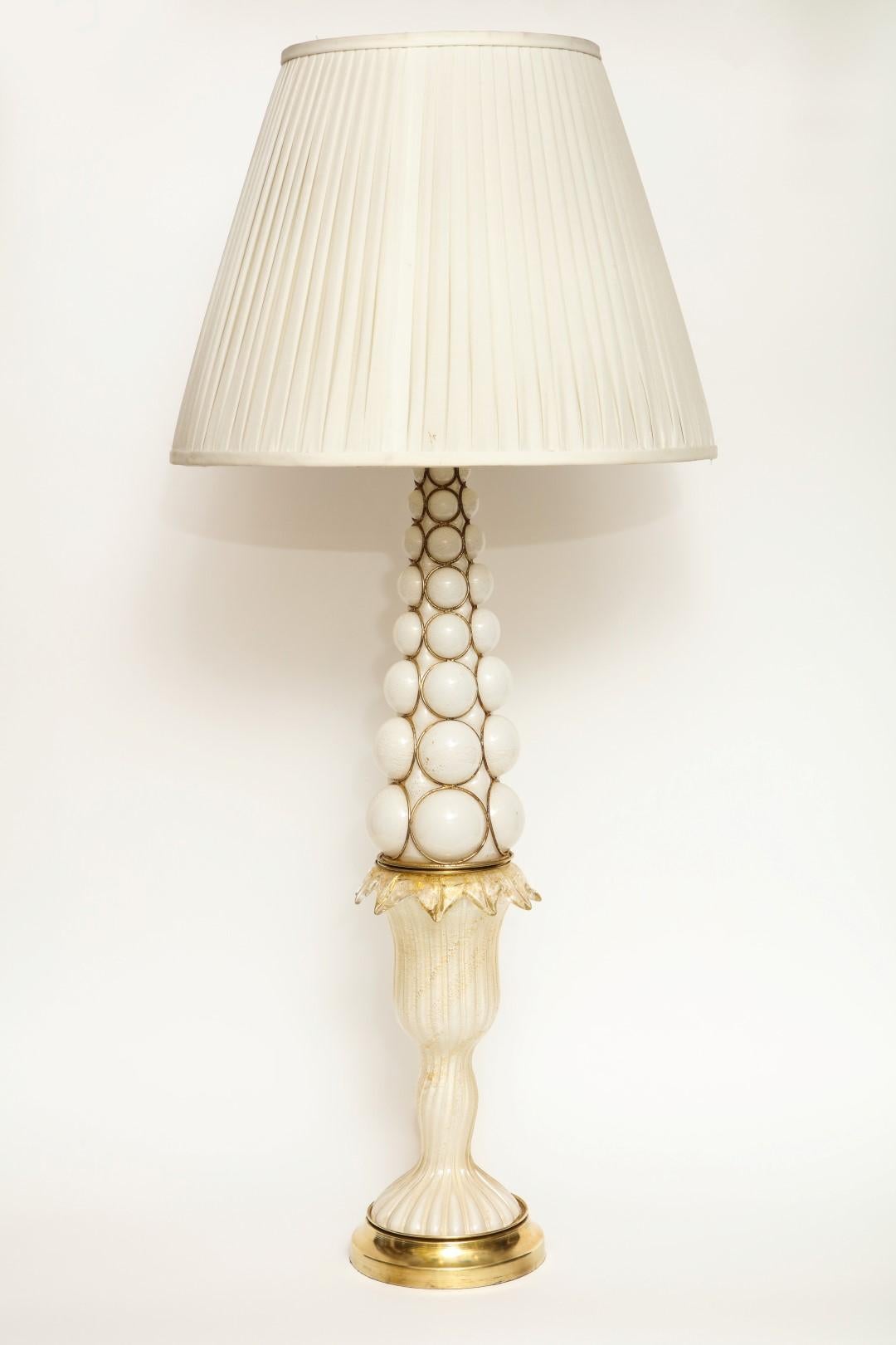 20th Century Pair of Midcentury Murano Glass Table Lamps