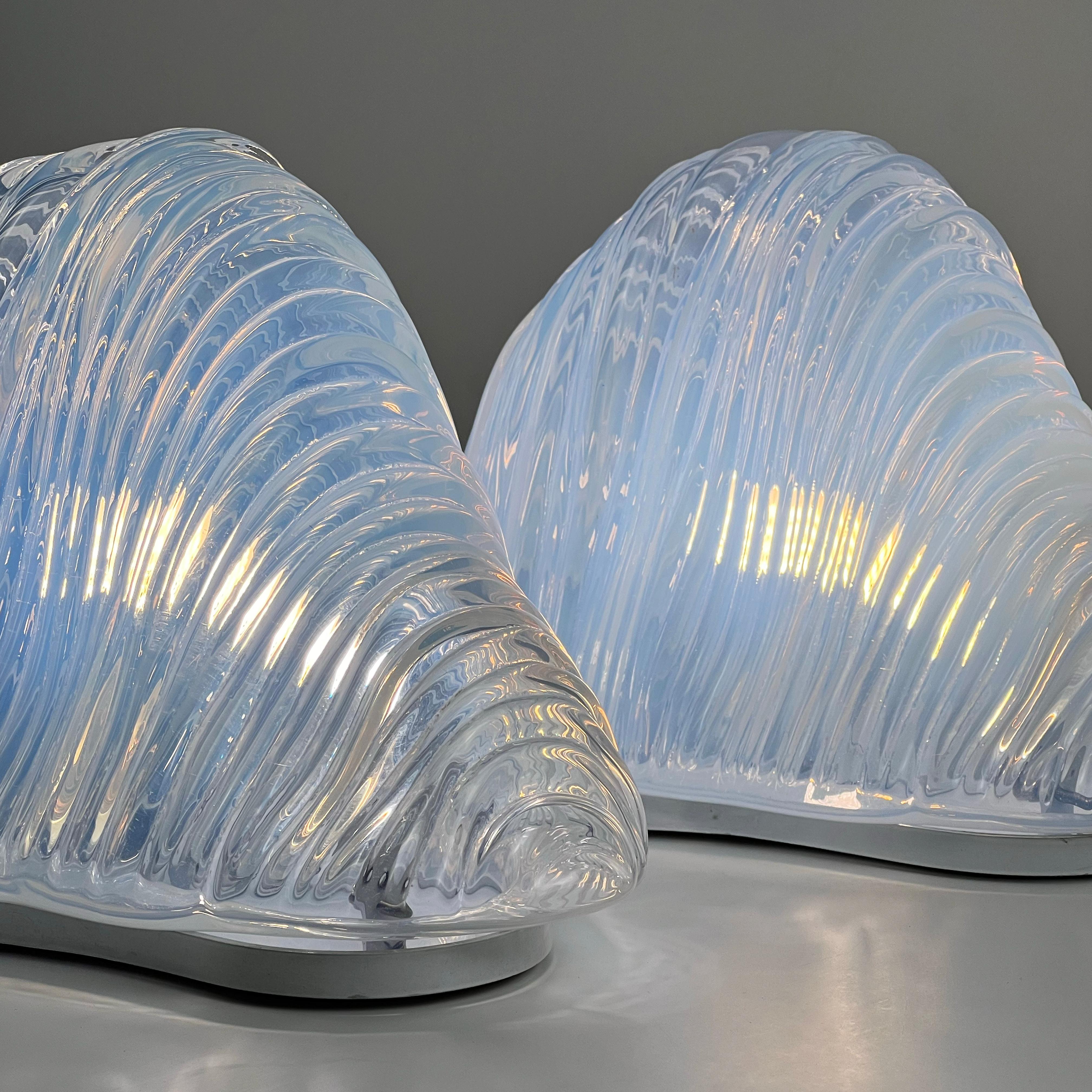 Paar Murano-Tischlampen „Iceberg“ aus der Mitte des Jahrhunderts von Carlo Nason, Italien 1970er Jahre (Italienisch) im Angebot