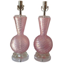Pair of Midcentury Murano Lamps