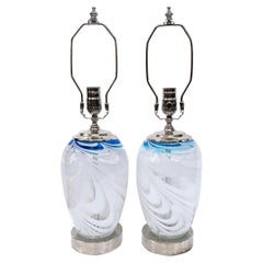 Vintage Pair of Midcentury Murano Lamps