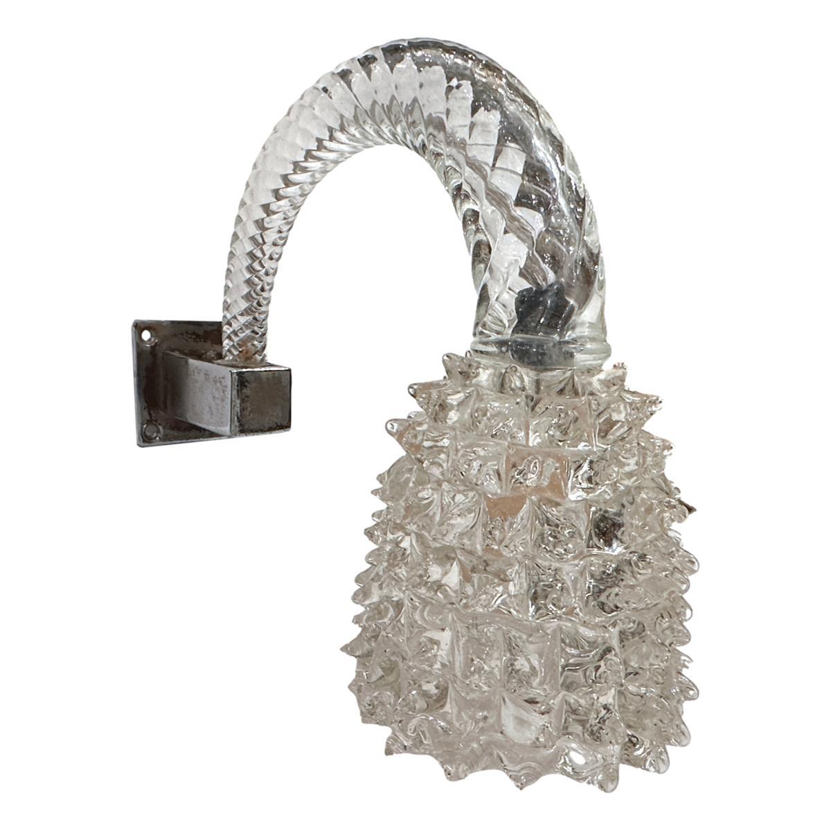 Mid-20th Century Pair of Midcentury Murano Sconces For Sale