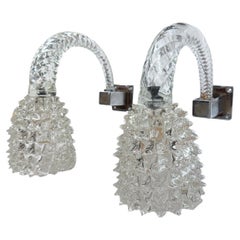 Vintage Pair of Midcentury Murano Sconces