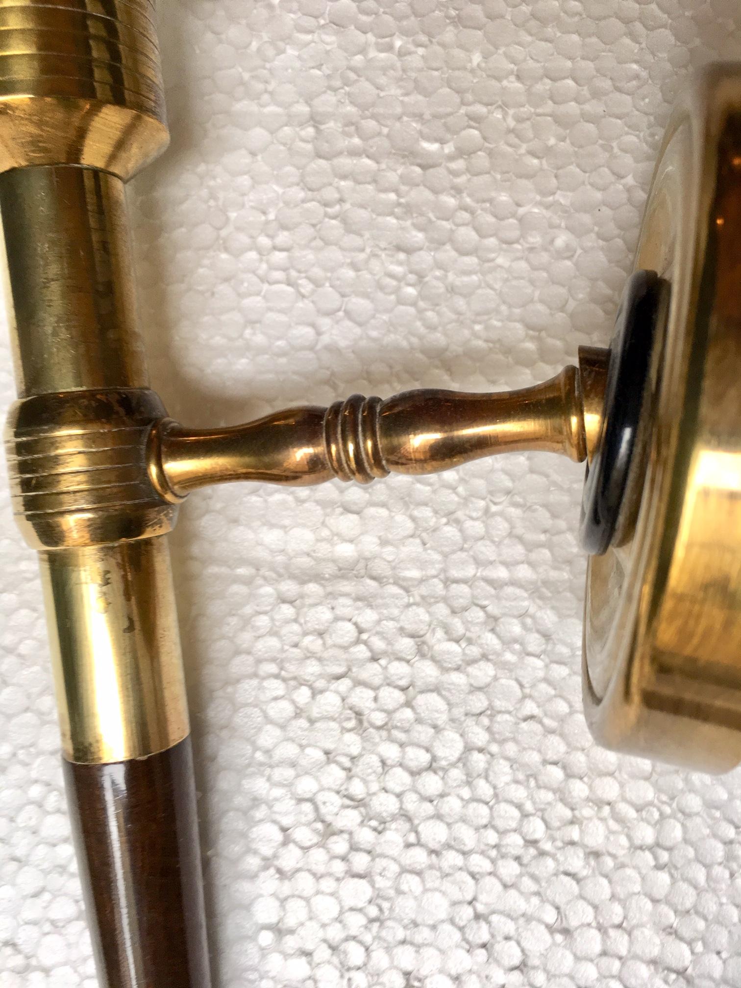 Pair of Midcentury Neoclassical Gilt Bronze and Wood Sconces by Maison Lancel 6