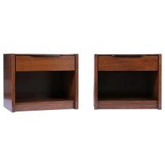 Pair of Mid Century Lacquered Nightstands