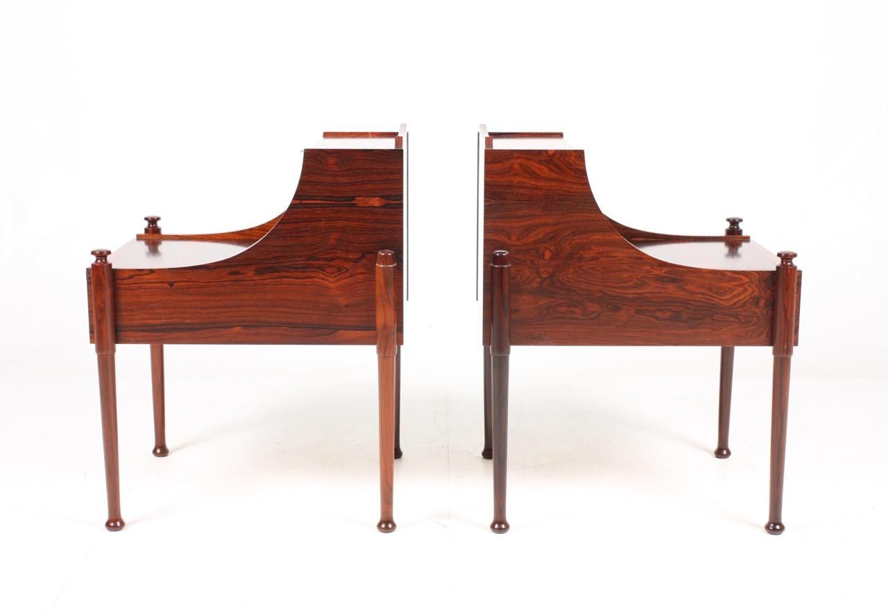 Danish Pair of Midcentury Nightstands in Rosewood, 1960s