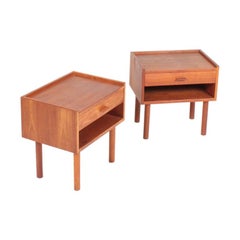 Pair of Midcentury Nightstands in Teak by Hans Wegner, Danish Design, 1960s