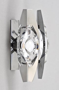 Pair of Midcentury Oscar Torlasco Glass Italian Sconces for Stilkronen, 1960s