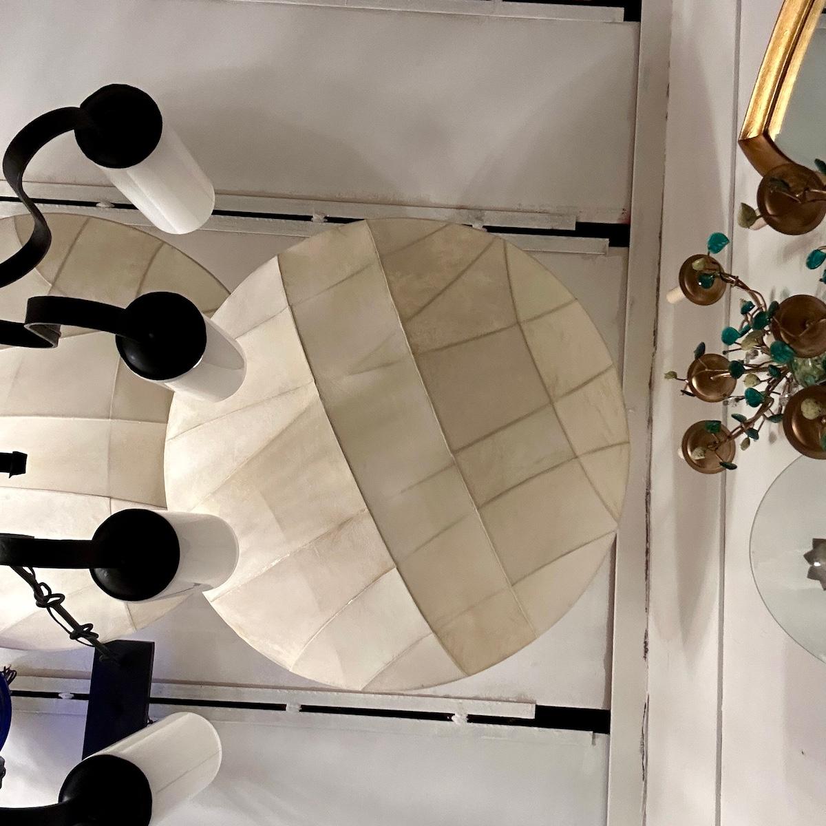 Italian Pair of Midcentury Parchment Light Fixtures, Sold Individually For Sale