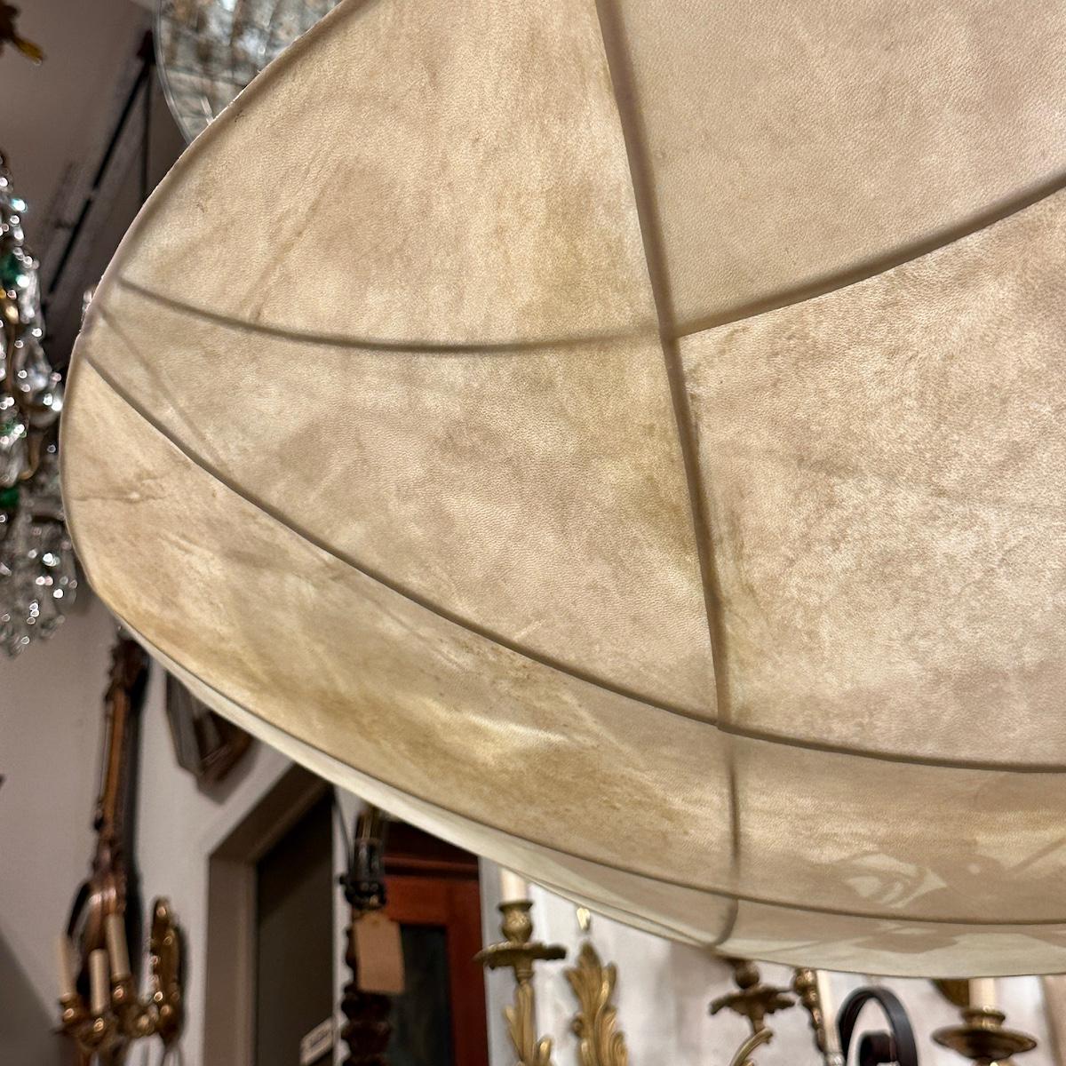Pair of Midcentury Parchment Light Fixtures, Sold Individually For Sale 1