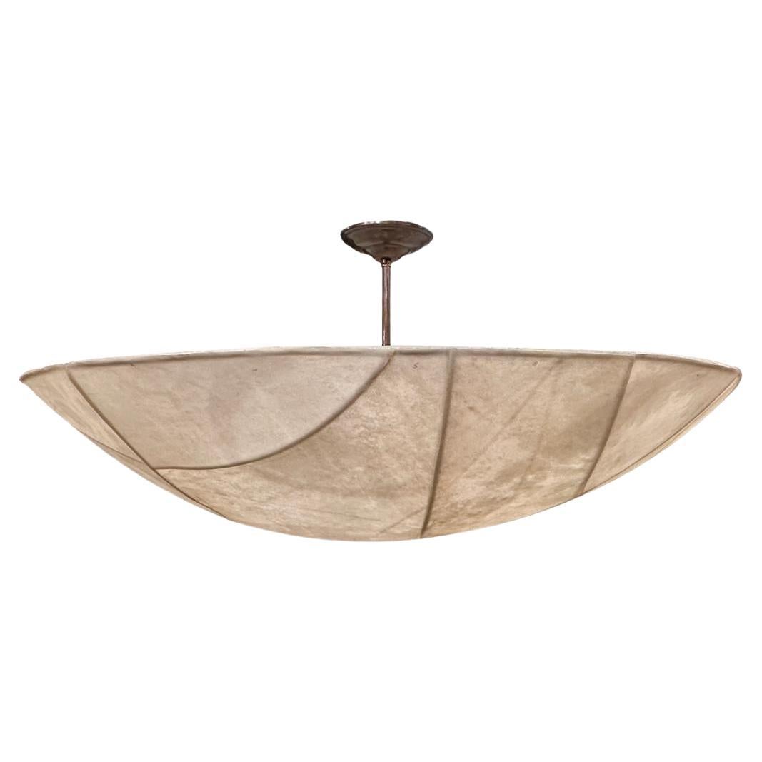 Pair of Midcentury Parchment Light Fixtures, Sold Individually For Sale