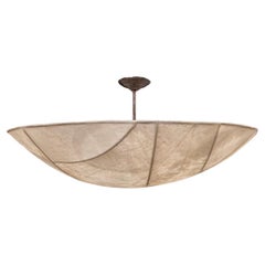 Pair of Midcentury Parchment Light Fixtures, Sold Individually