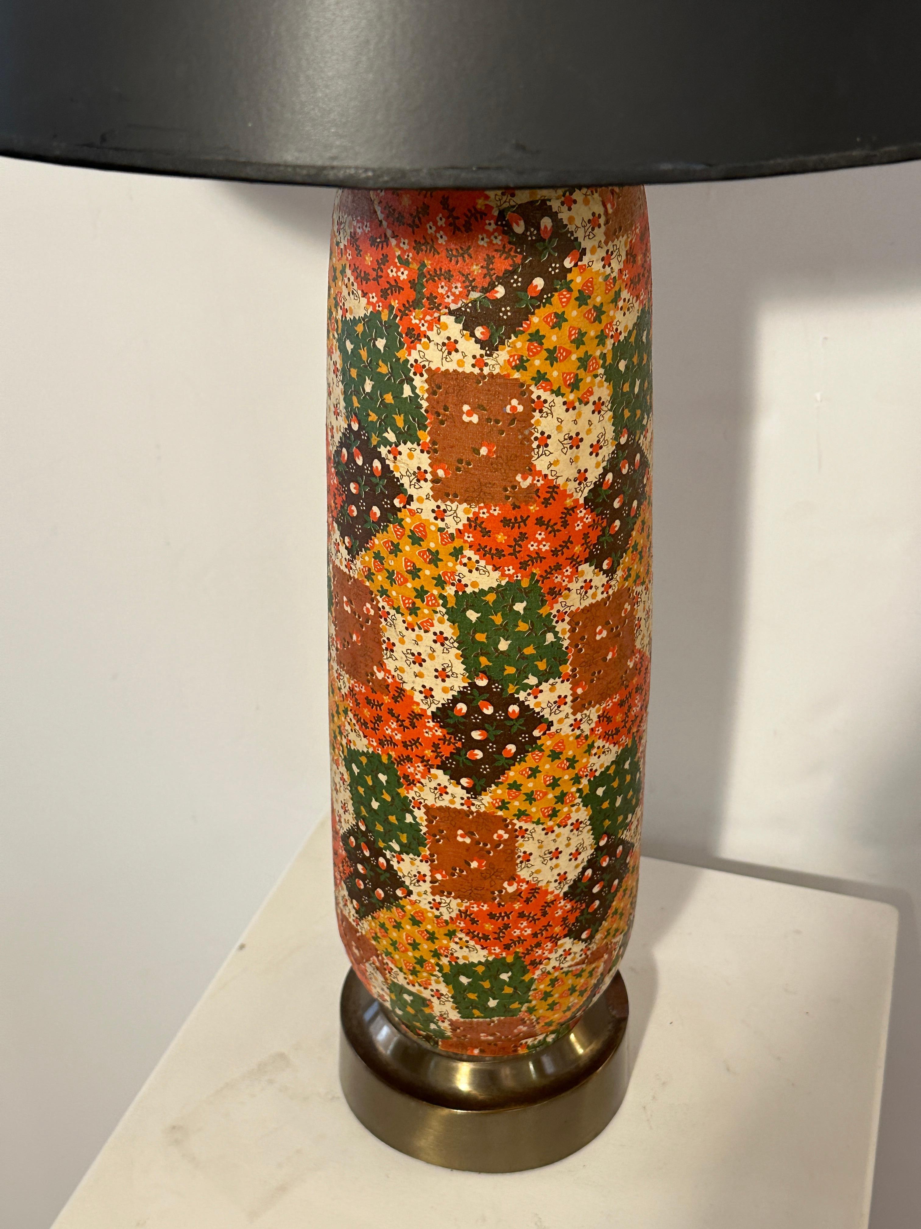 Pair of Midcentury Patchwork Table Lamps For Sale 1