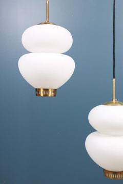 Paire de pendentifs en forme de cacahuètes du milieu du siècle par Bent Karlby, Design danois, années 1950