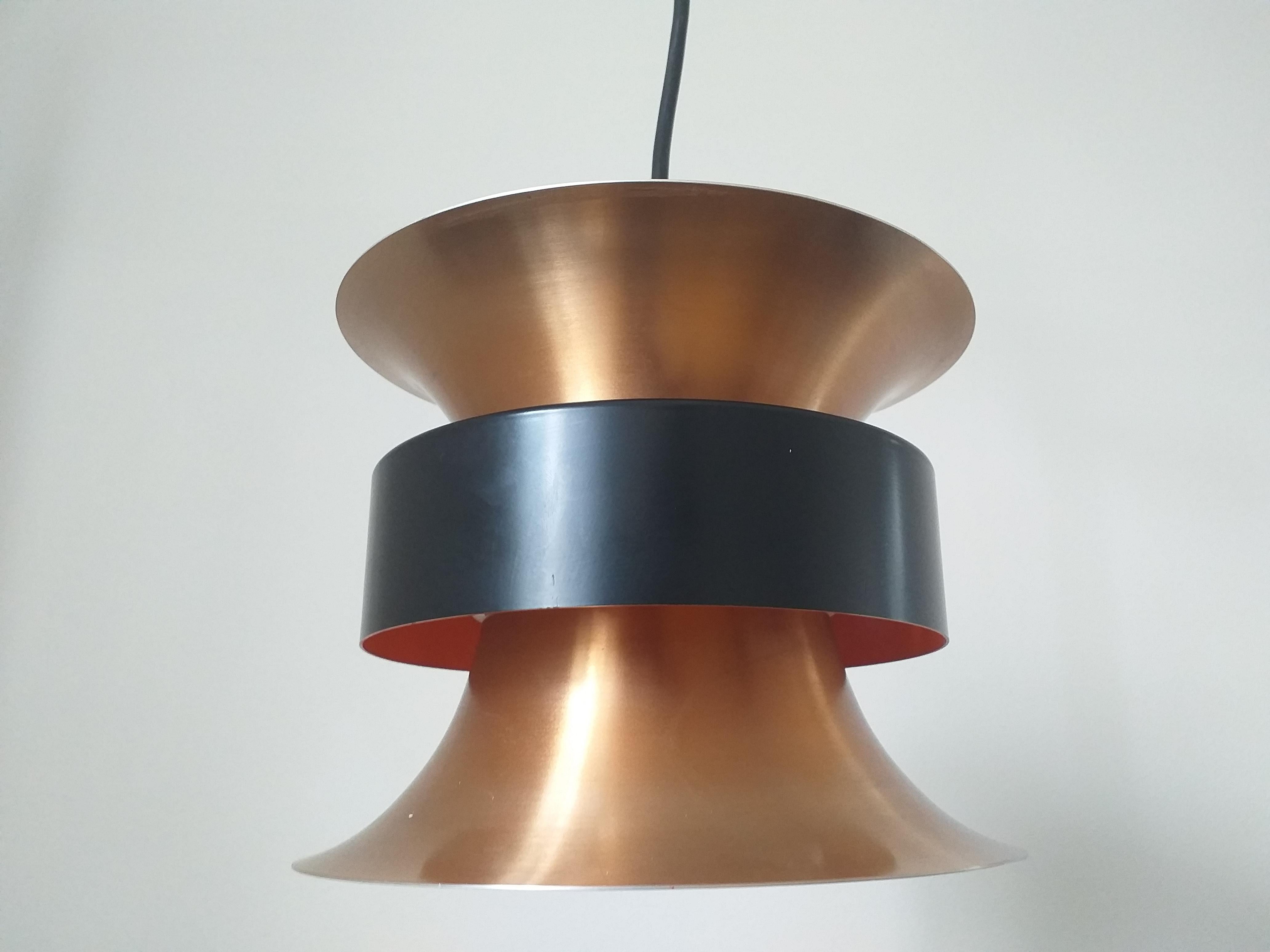 Danish Pair of Midcentury Pendants Light Designed by Carl Thore, 1970s For Sale