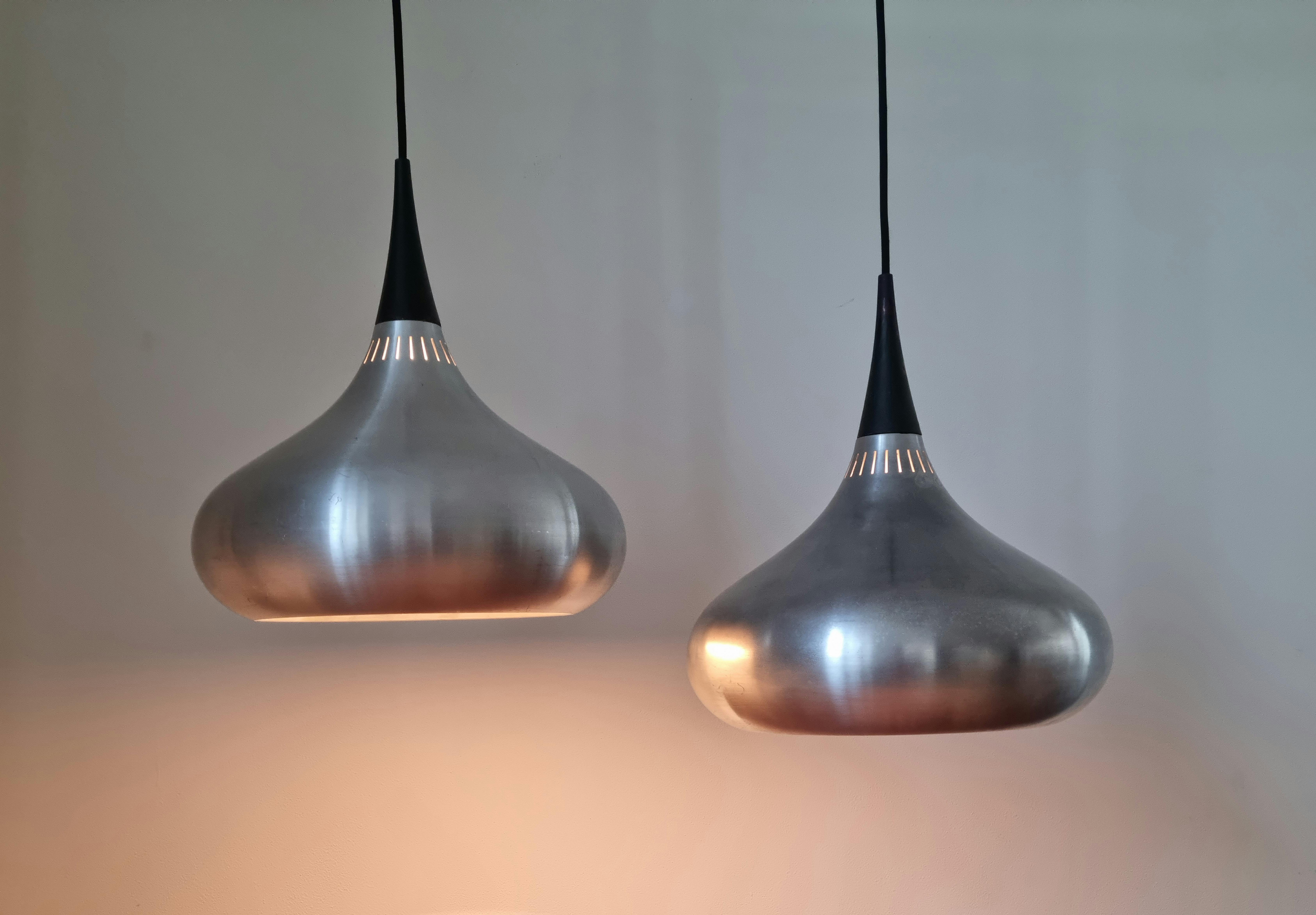 Pair of Midcentury Pendants Orient, Fog & Mørup, Jo Hammerborg, Denmark, 1960s For Sale 5