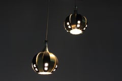 Pair of Midcentury Pendants, Verner Schou, Denmark, 1970s