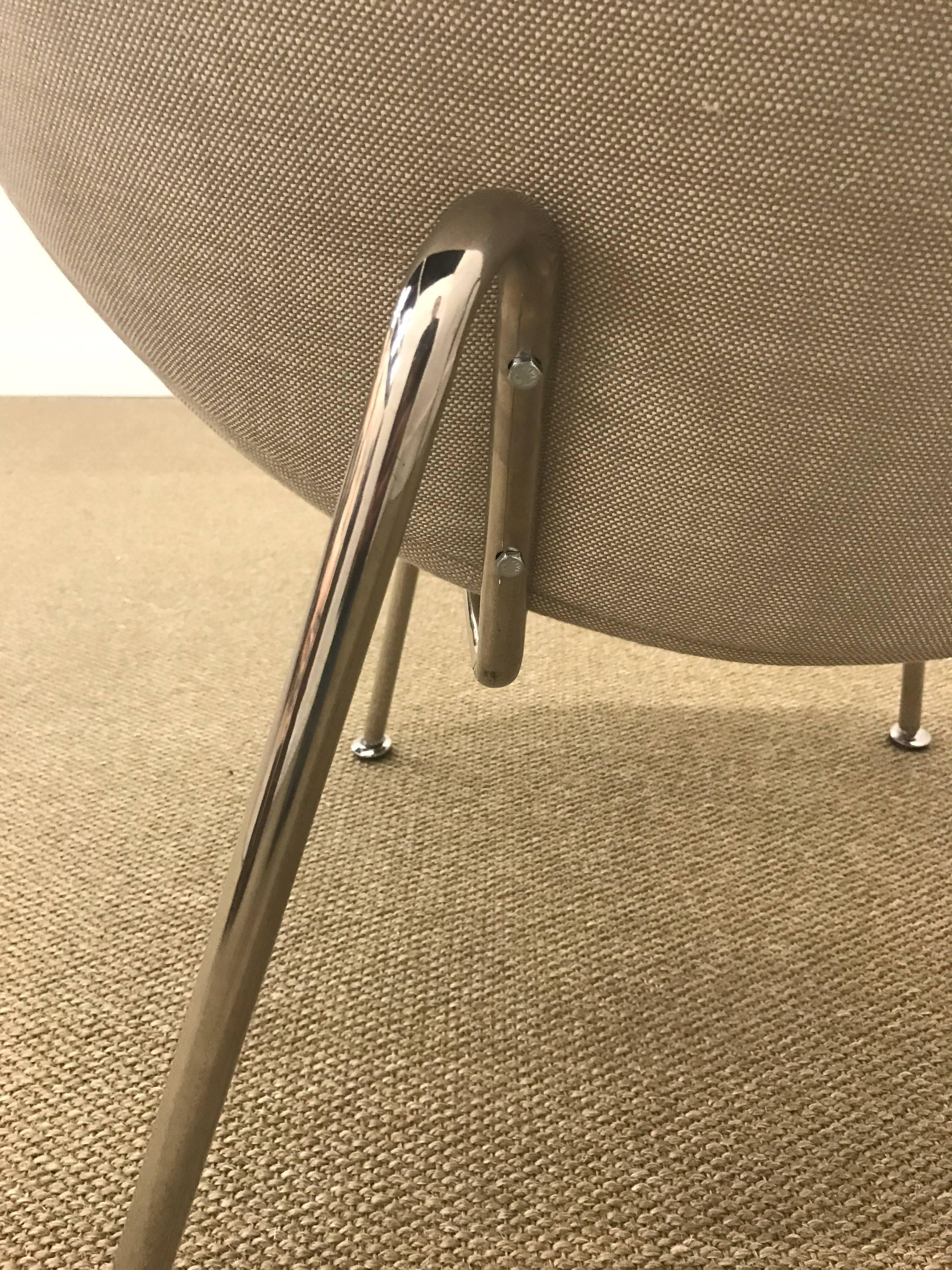 Steel Pair of Midcentury Pierre Paulin Style Chairs