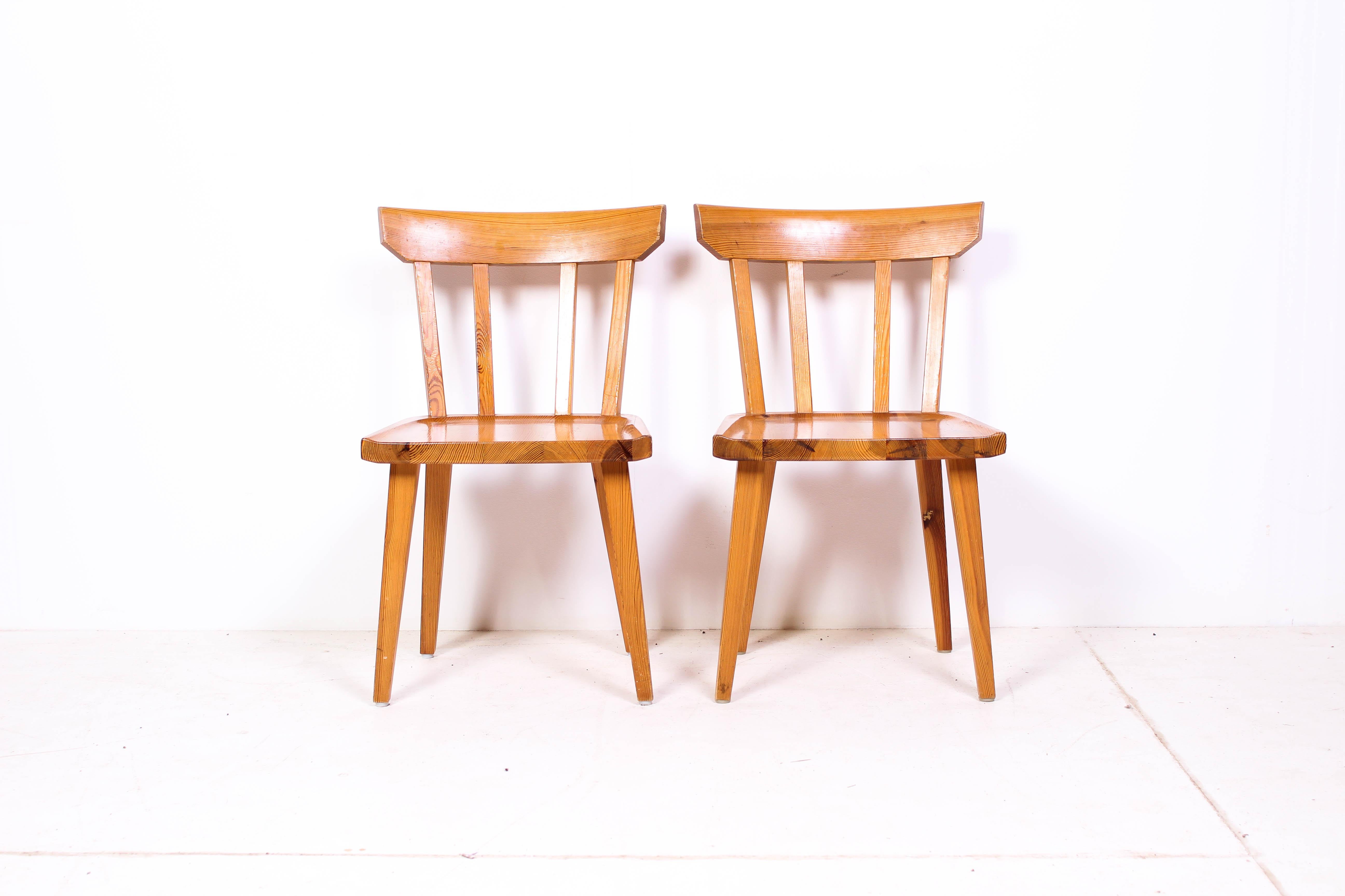 Pair of Midcentury Pine Dining Chairs by Karl Andersson & Söner 5