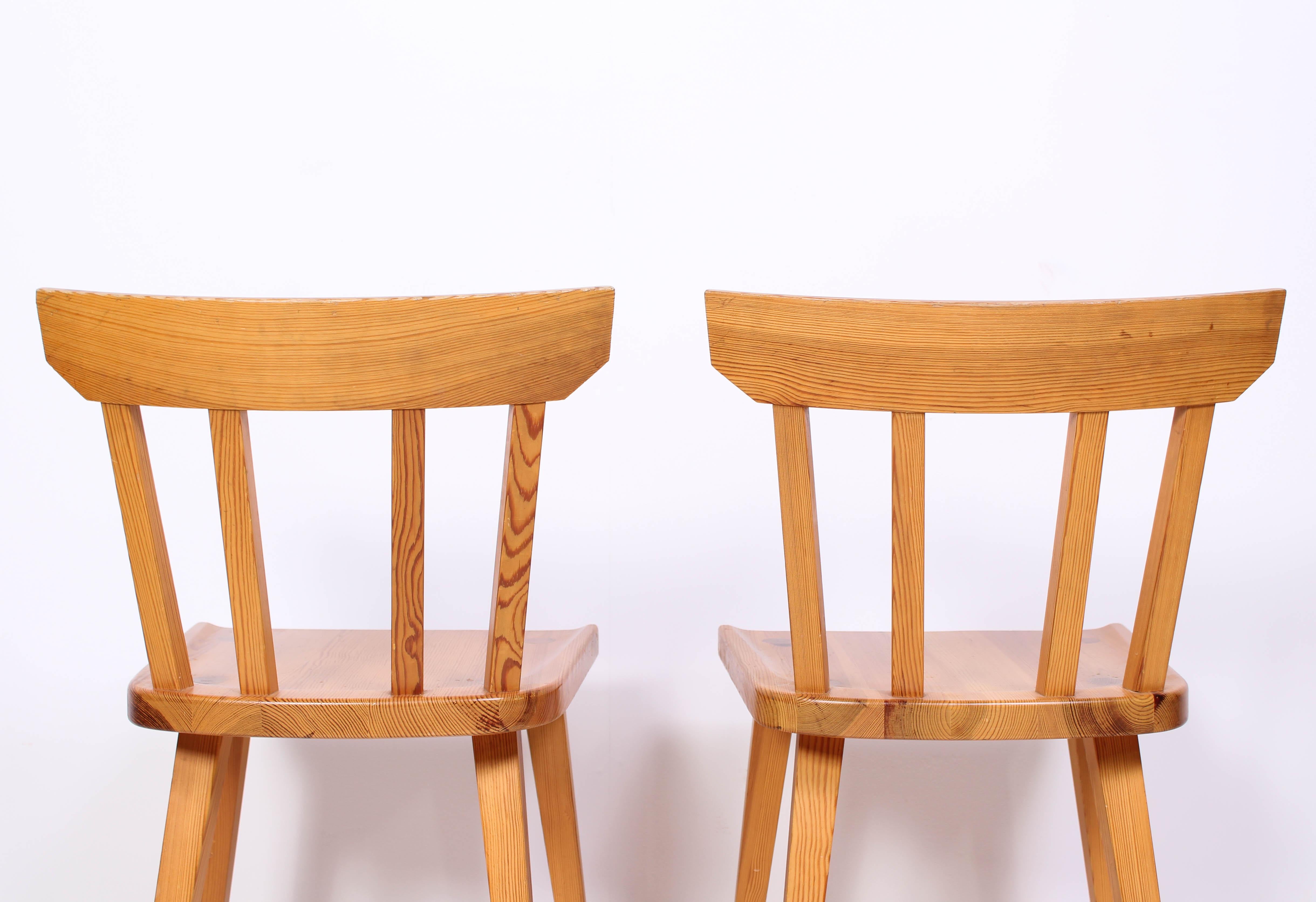 Pair of Midcentury Pine Dining Chairs by Karl Andersson & Söner 2