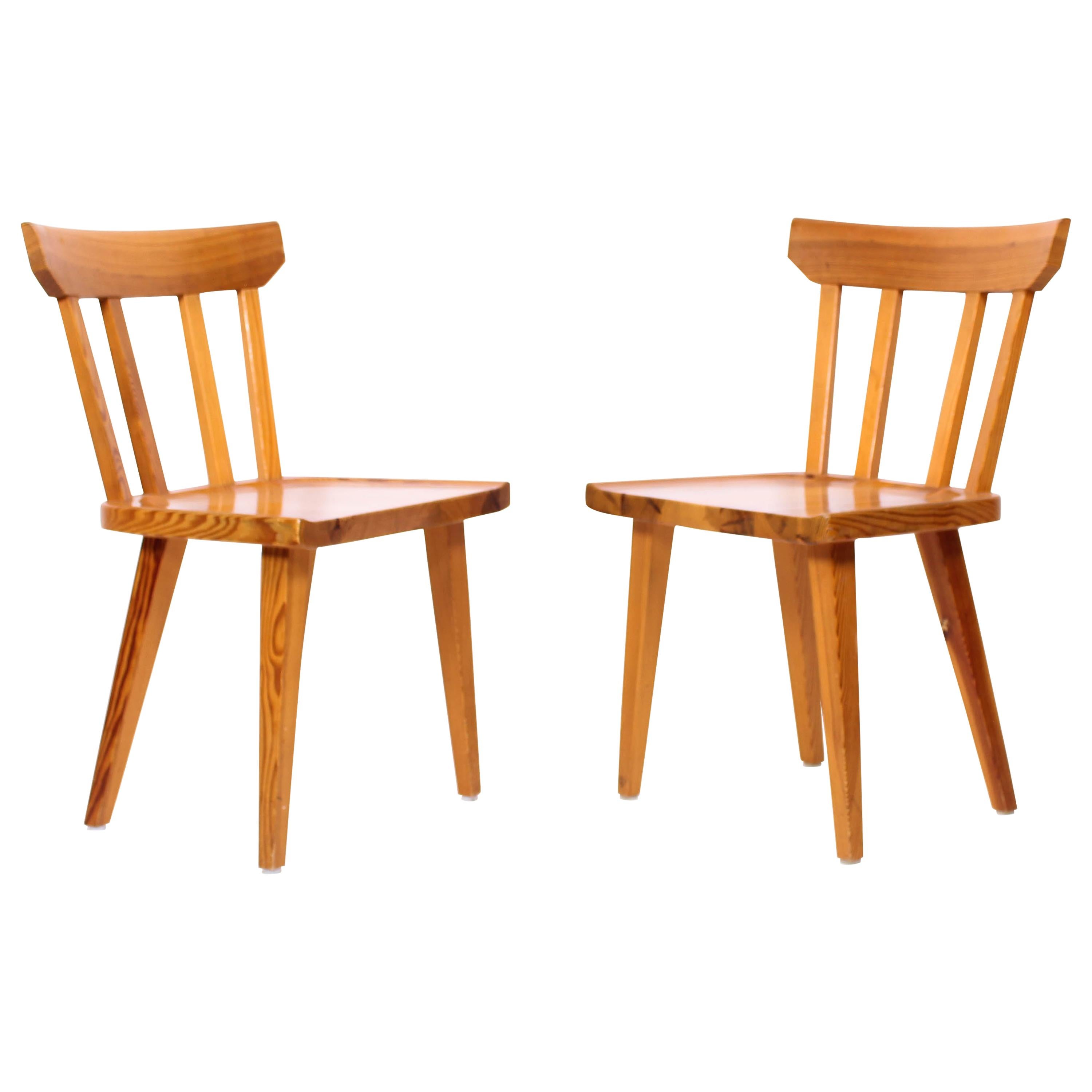 Pair of Midcentury Pine Dining Chairs by Karl Andersson & Söner