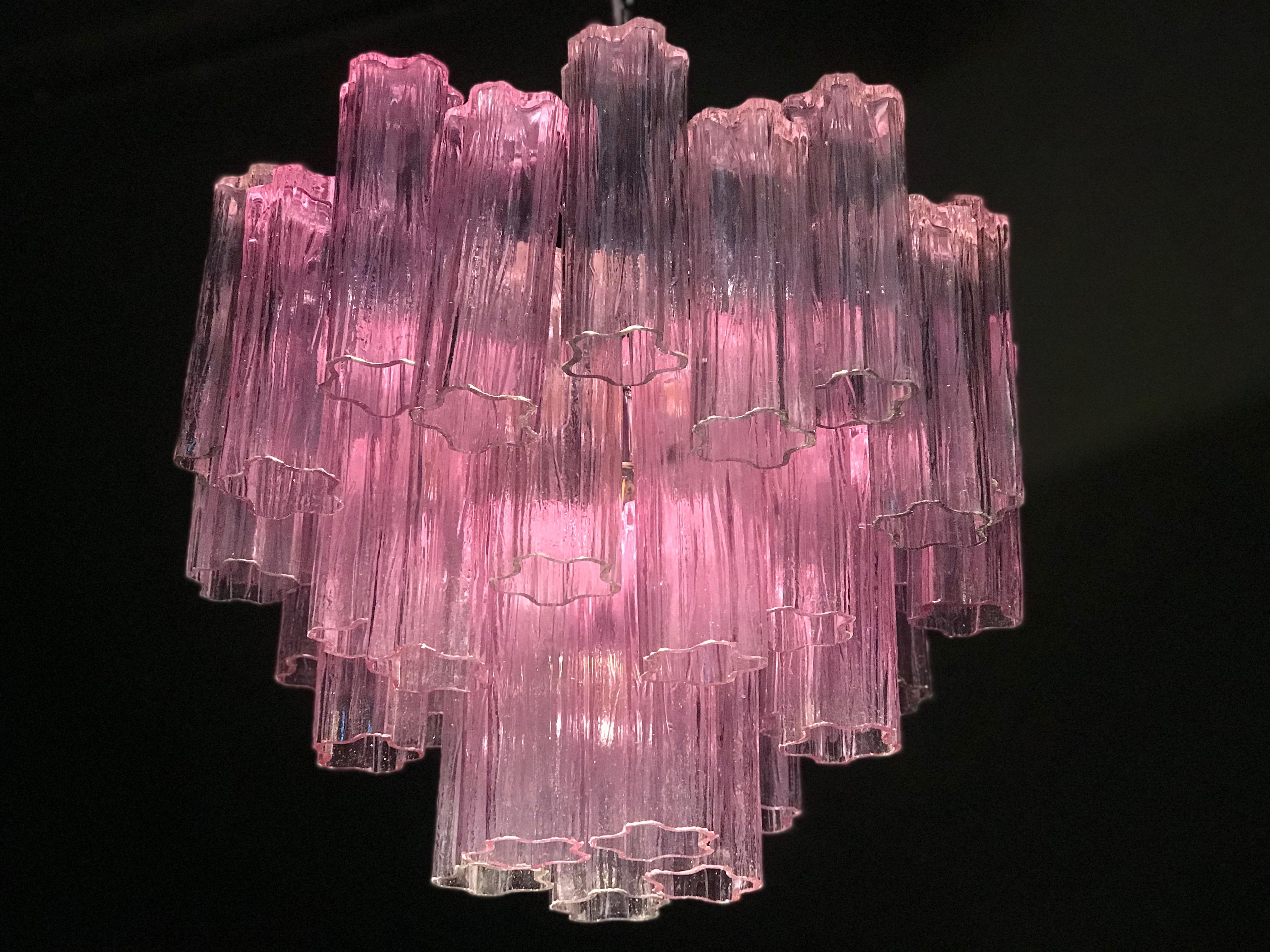 20th Century Pair of Midcentury Pink Murano Glass Scones by Tony Zuccheri for Venini