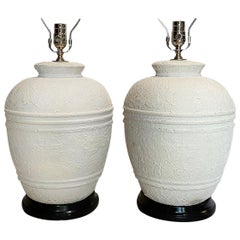 Pair of Midcentury Plaster Table Lamps