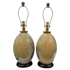 Pair of Midcentury Porcelain Lamps