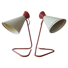 Pair of Midcentury Rare Table Lamps Napako, Josef Hurka, 1960s