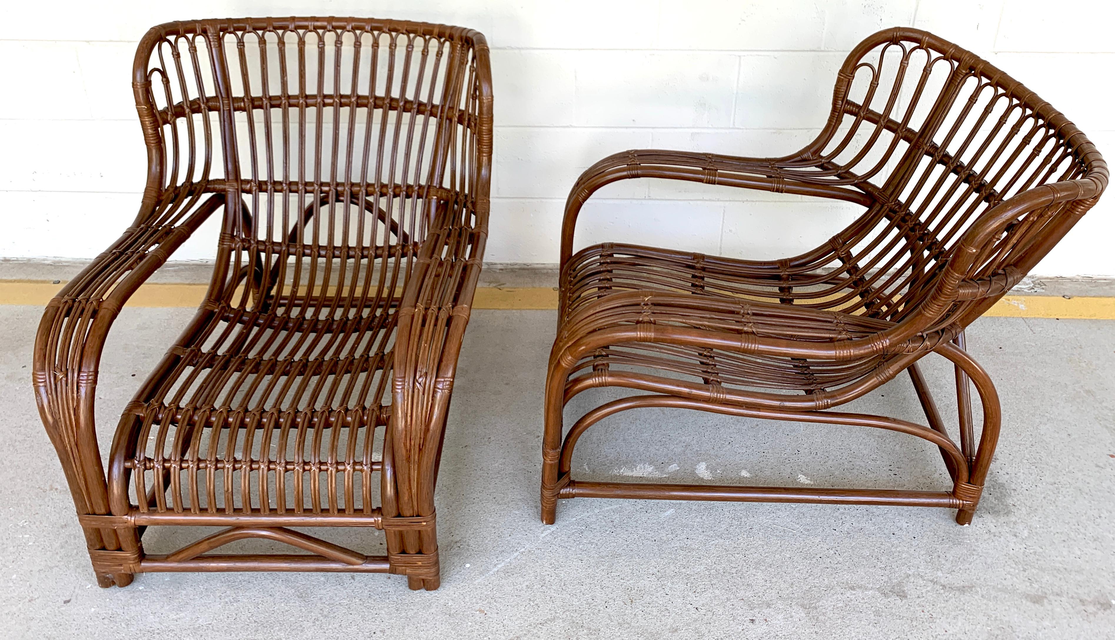 brown rattan chair