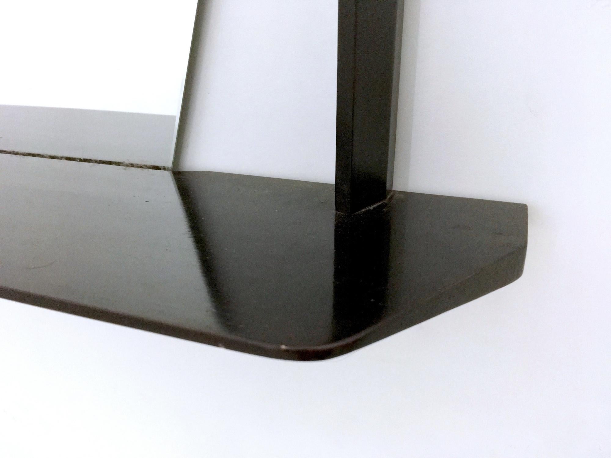 Pair of Midcentury Rectangular Black Ebonized Wood Wall Mirrors, Italy, 1960s 5
