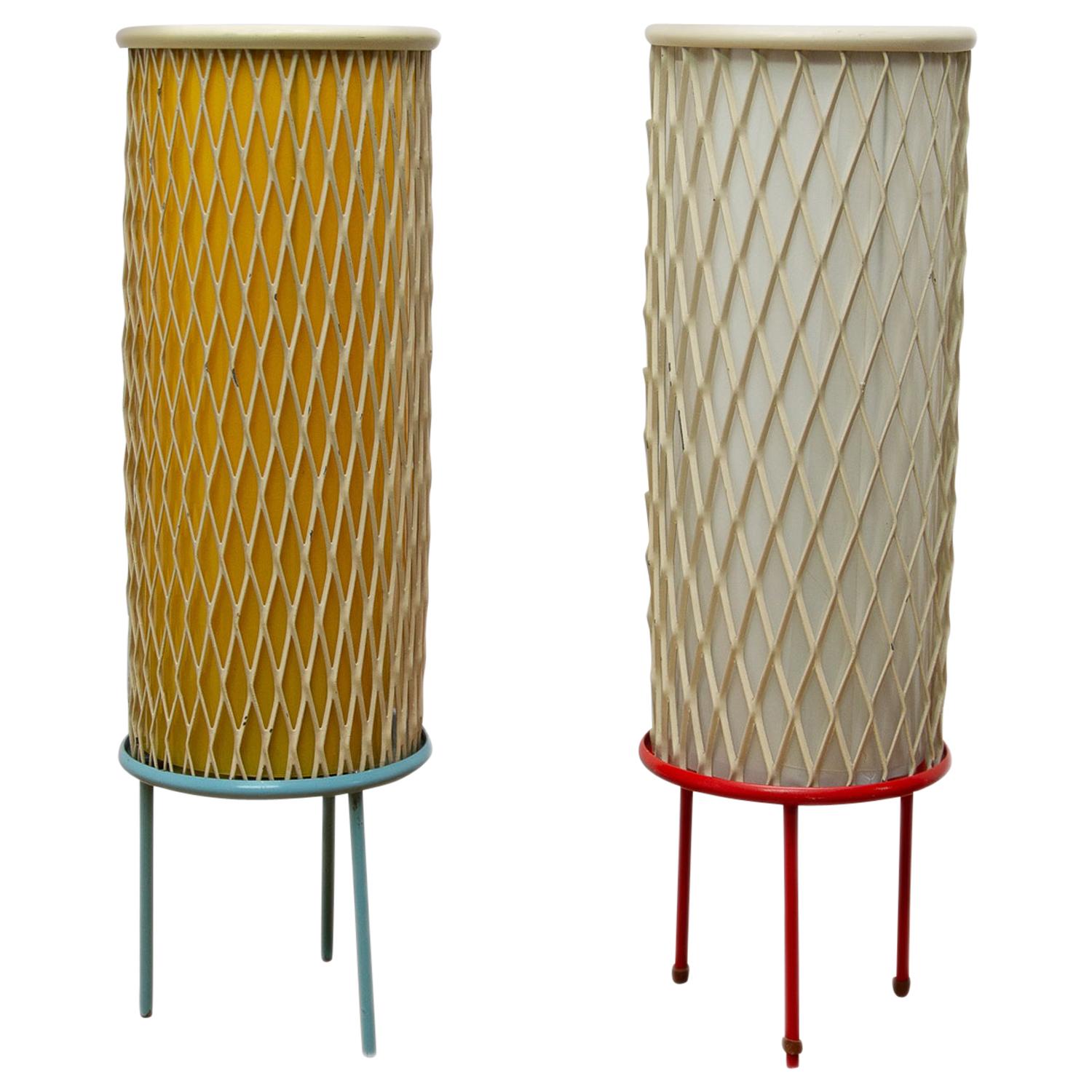 Pair of Midcentury Rocket Table Lamps by Josef Hůrka for Napako, 1960s, Czech