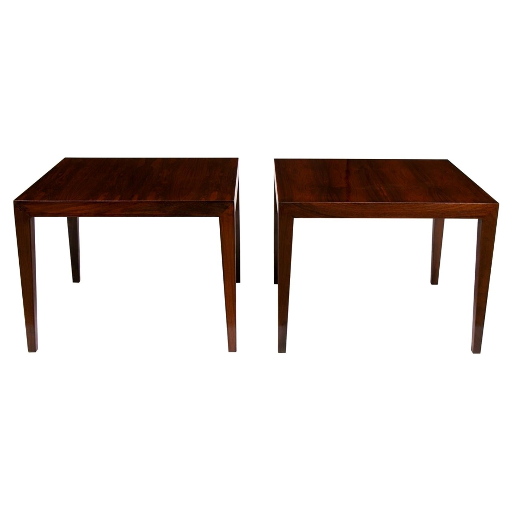 Pair of Midcentury Rosewood Side Tables by Severin Hansen, c.1960 For Sale