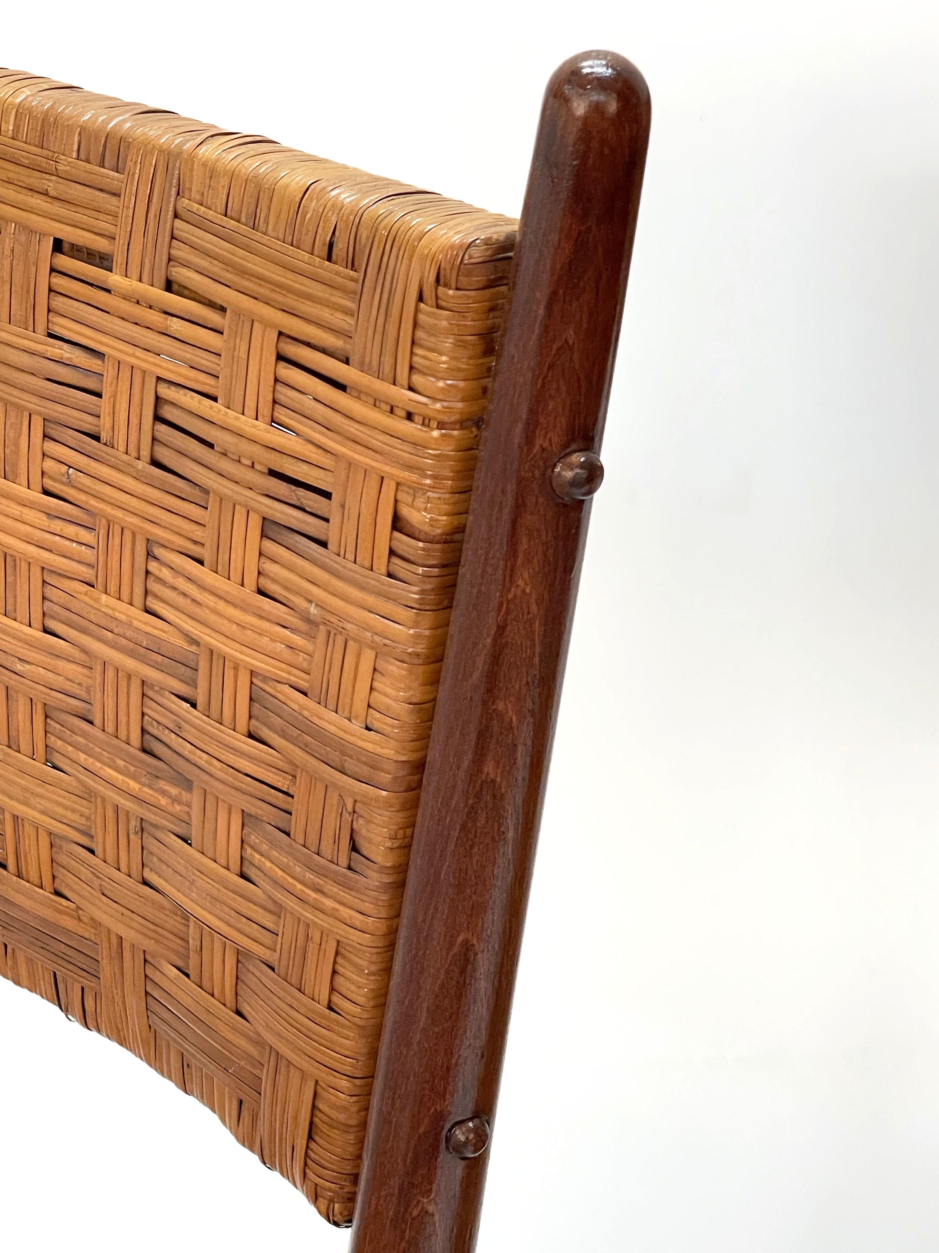 Pair of Midcentury Sanguineti Chiavari Beech Wood Italian Chairs, 1950s For Sale 12