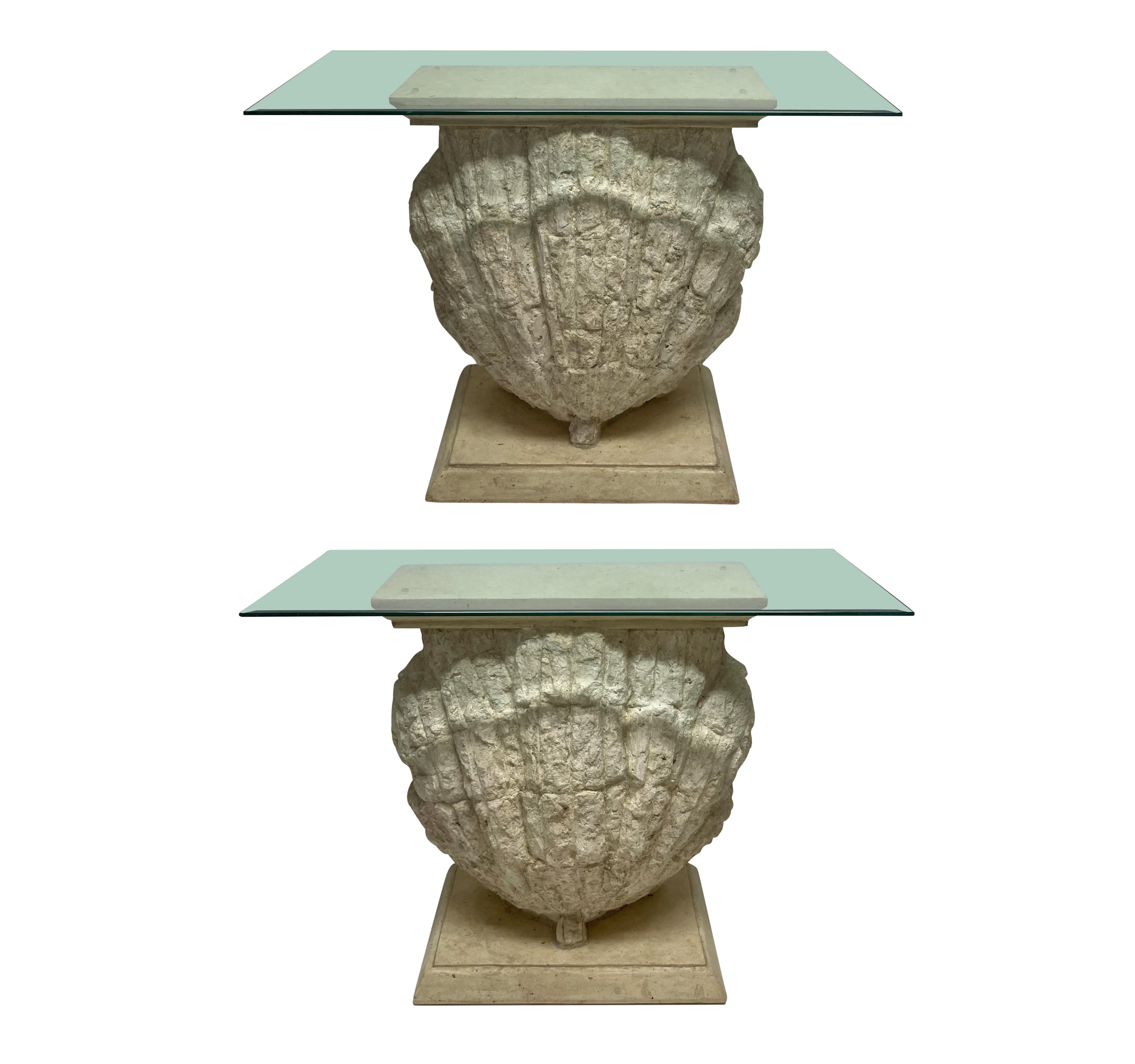 Pair Of Midcentury Scallop Shell Consoles In The Manner Of Serge Roche For Sale 3