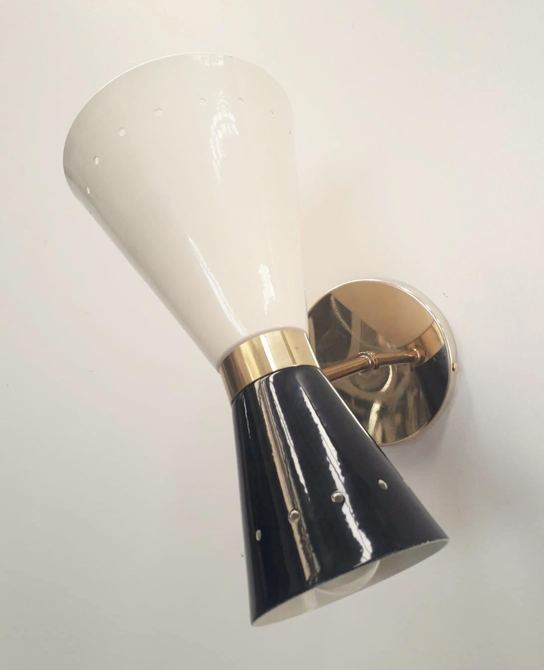 Contemporary Pair of Midcentury Sconces by Fabio Ltd