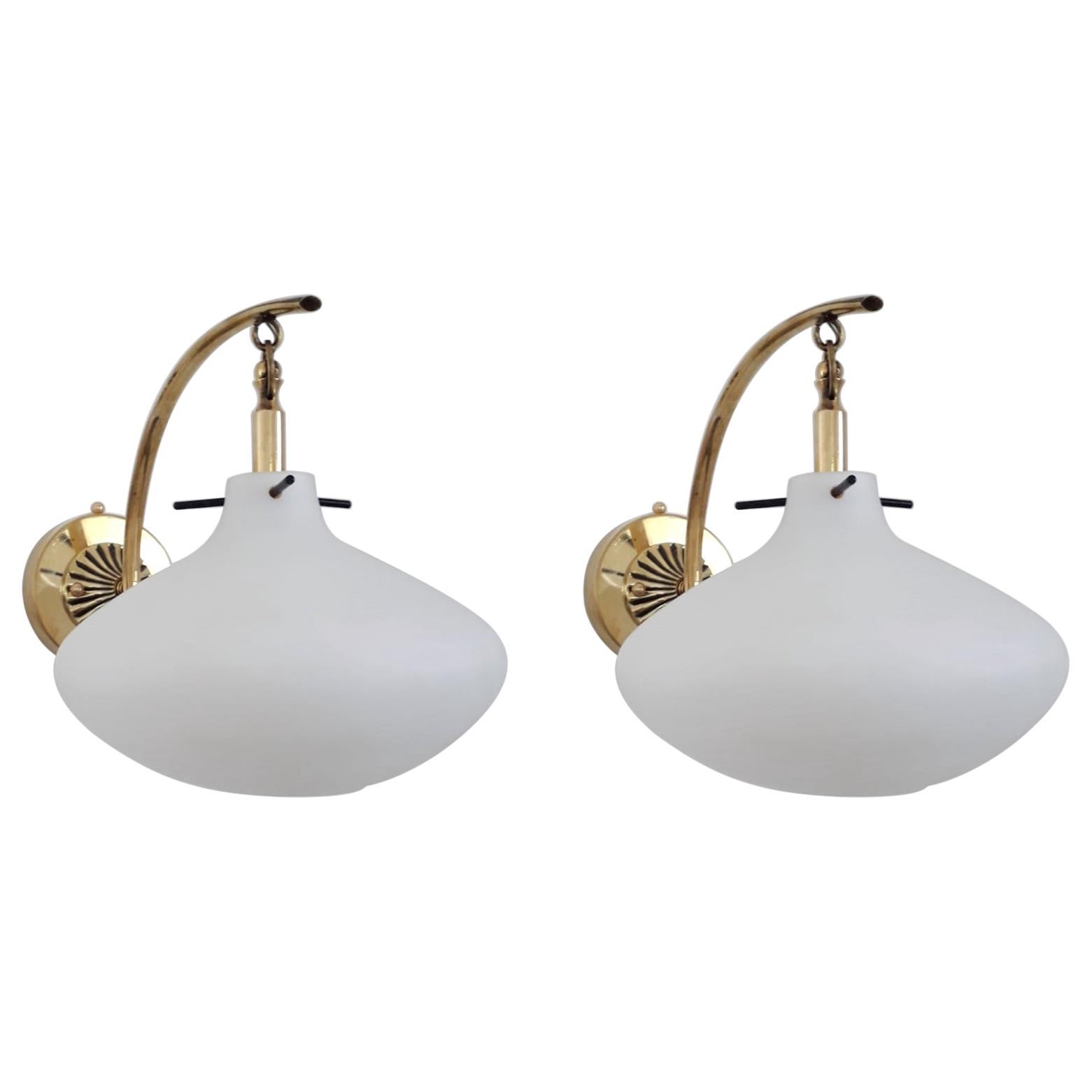 Pair of Midcentury Sconces by Stilnovo