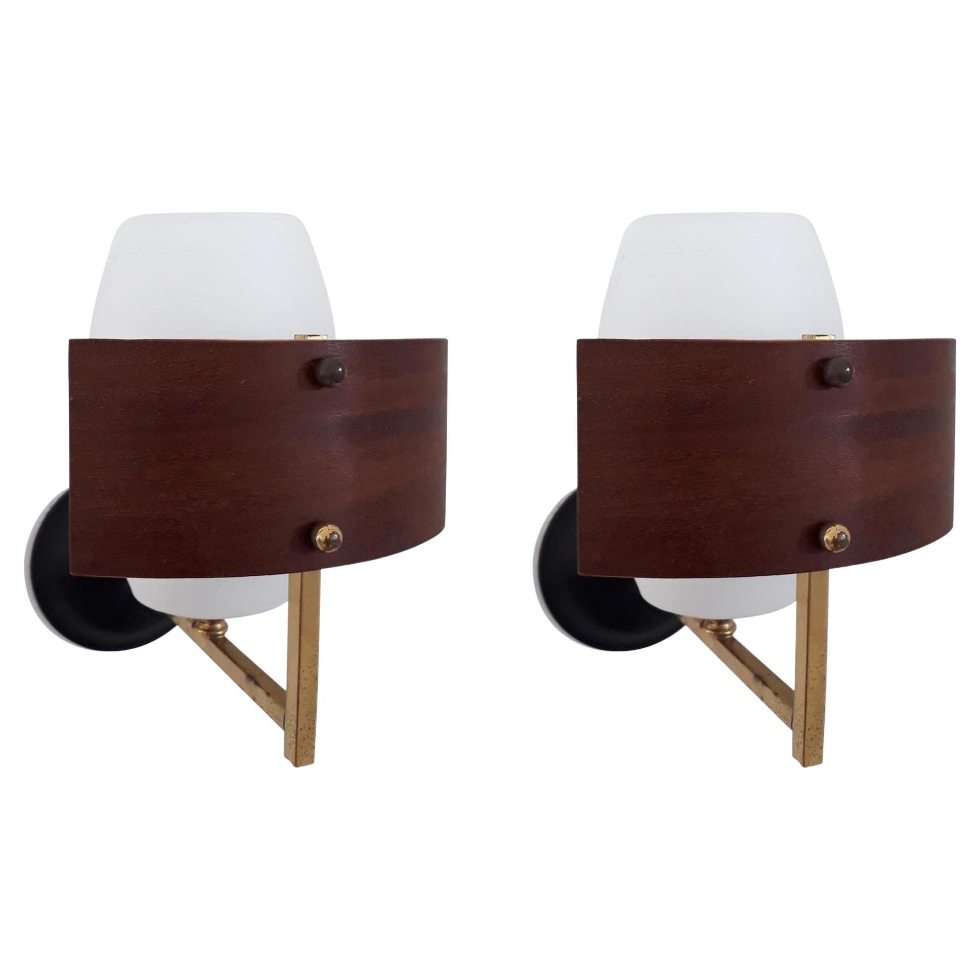 Pair of Midcentury Sconces by Stilnovo For Sale